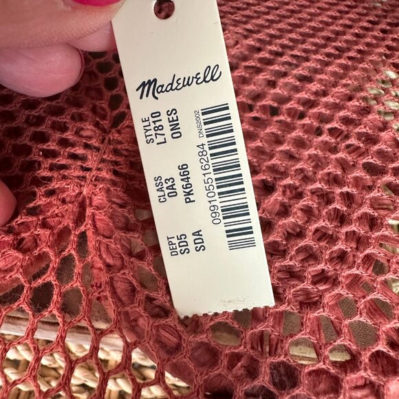 Madewell The Straw Catania Tote Bag Sweet Dahlia NWT - Picture 11 of 16